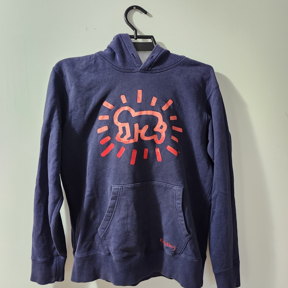 Keith hating Navy Sweater with Red Graphic